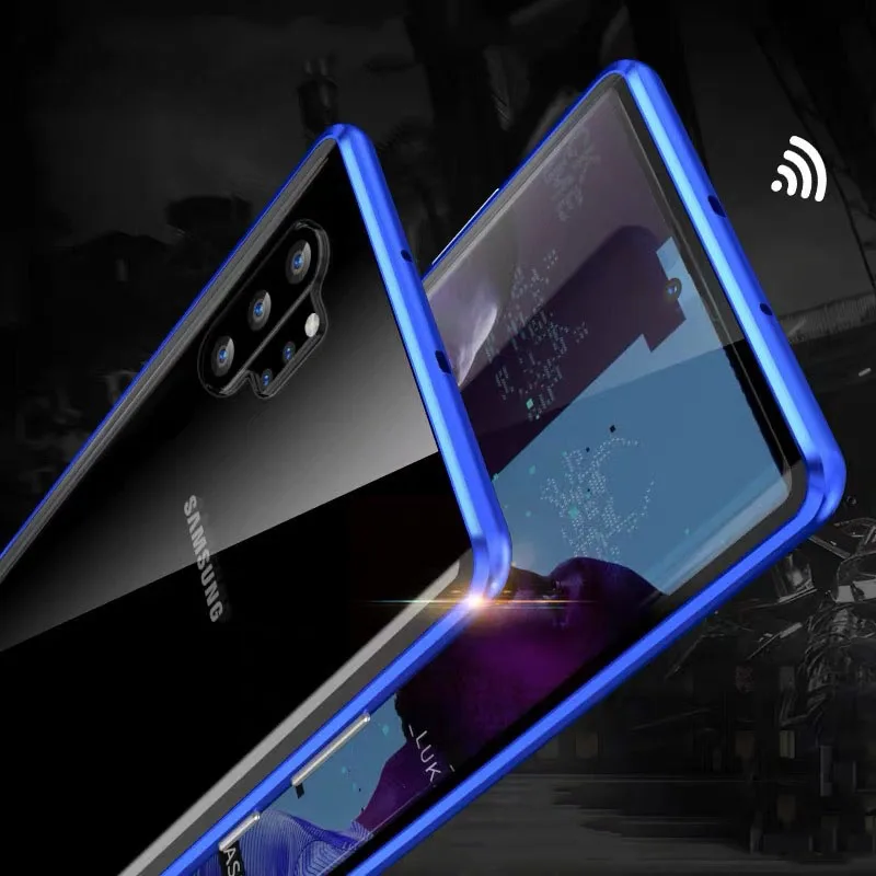 Double-sided Glass Metal Magnetic Case For Samsung Galaxy Note 10 9 8 Pro S10 S9 S8 Plus S10E A70 A50 A40 A30 A10 A60 | Мобильные