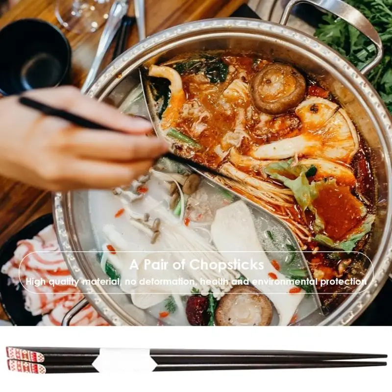 1 пара Портативный японский многоразовые Non-Slip суши Еда натурального бука палочки