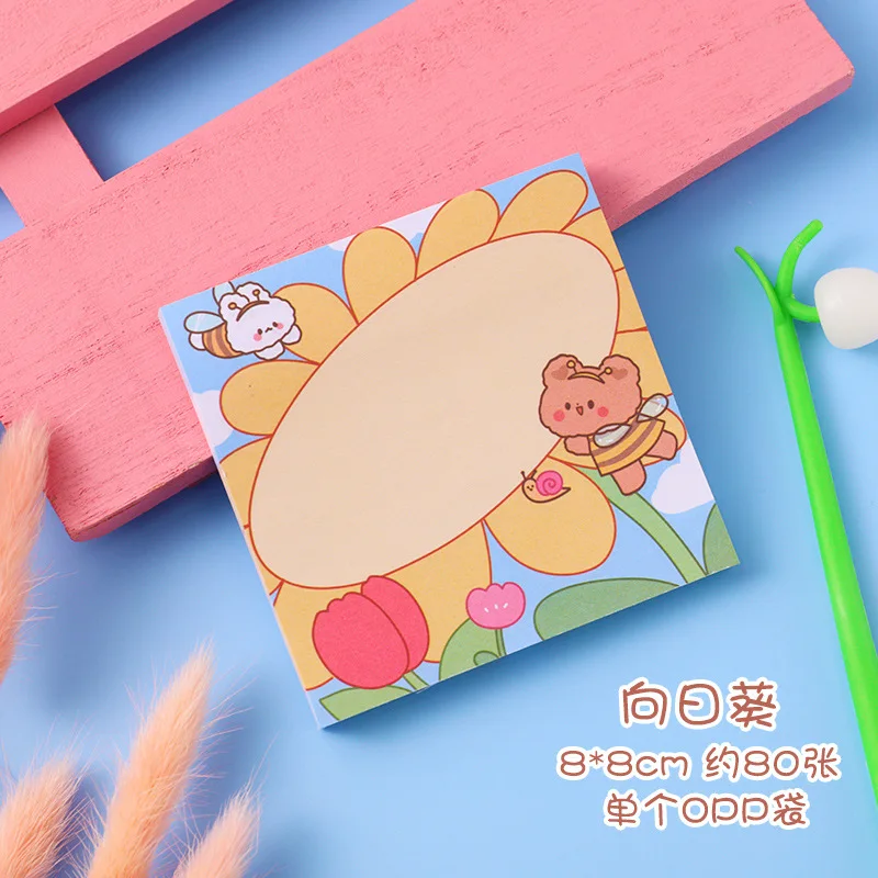 Записная книжка для девочек портативный мультяшный блокнот Стикеры сообщений