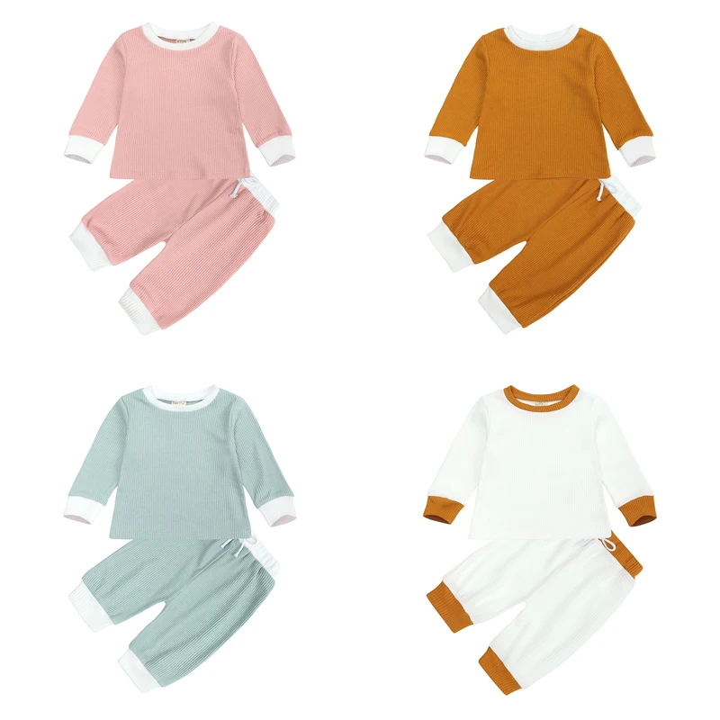 

Solid Color Baby Clothes Girls Outfits Spring Autumn Baby Boy Clothes Set Long Sleeve Tops+Pants Toddler Clothes 6-24 Months