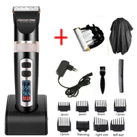 professional digital hair trimmer rechargeable electric hair clipper for men children and beards hair shaving haircut cutting
