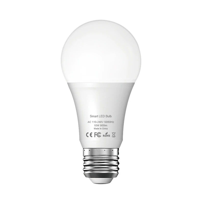 Tuya Smart Life Wifi умный светодиодный светильник лампа E27 10 Вт 900Lm 6500 К холодный белый