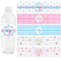 24pcs baby shower bottle label stickers boy or girl self adhesive bottles cover it is a boygirl gender reveal party supplies