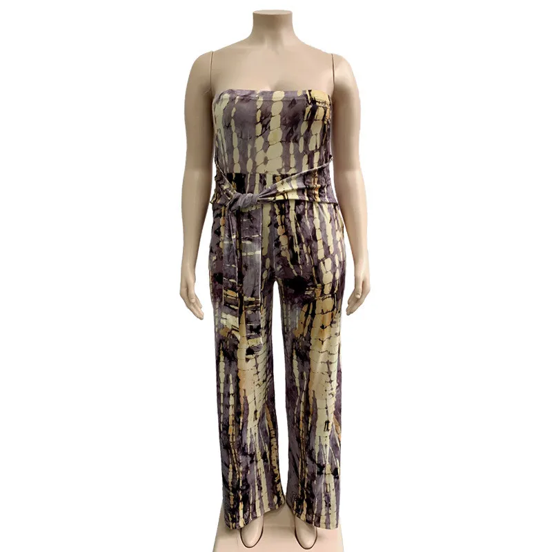 Женский комплект из двух предметов с принтом летний короткий топ широкими