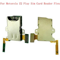 sim card reader holder pins tray slot part for motorola moto z2 play memory sd card reader flex cable
