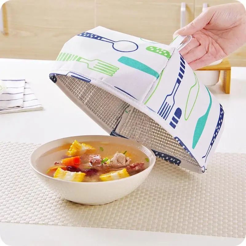 Крышка для пищевых продуктов из алюминиевой фольги изоляция кухни сложенная