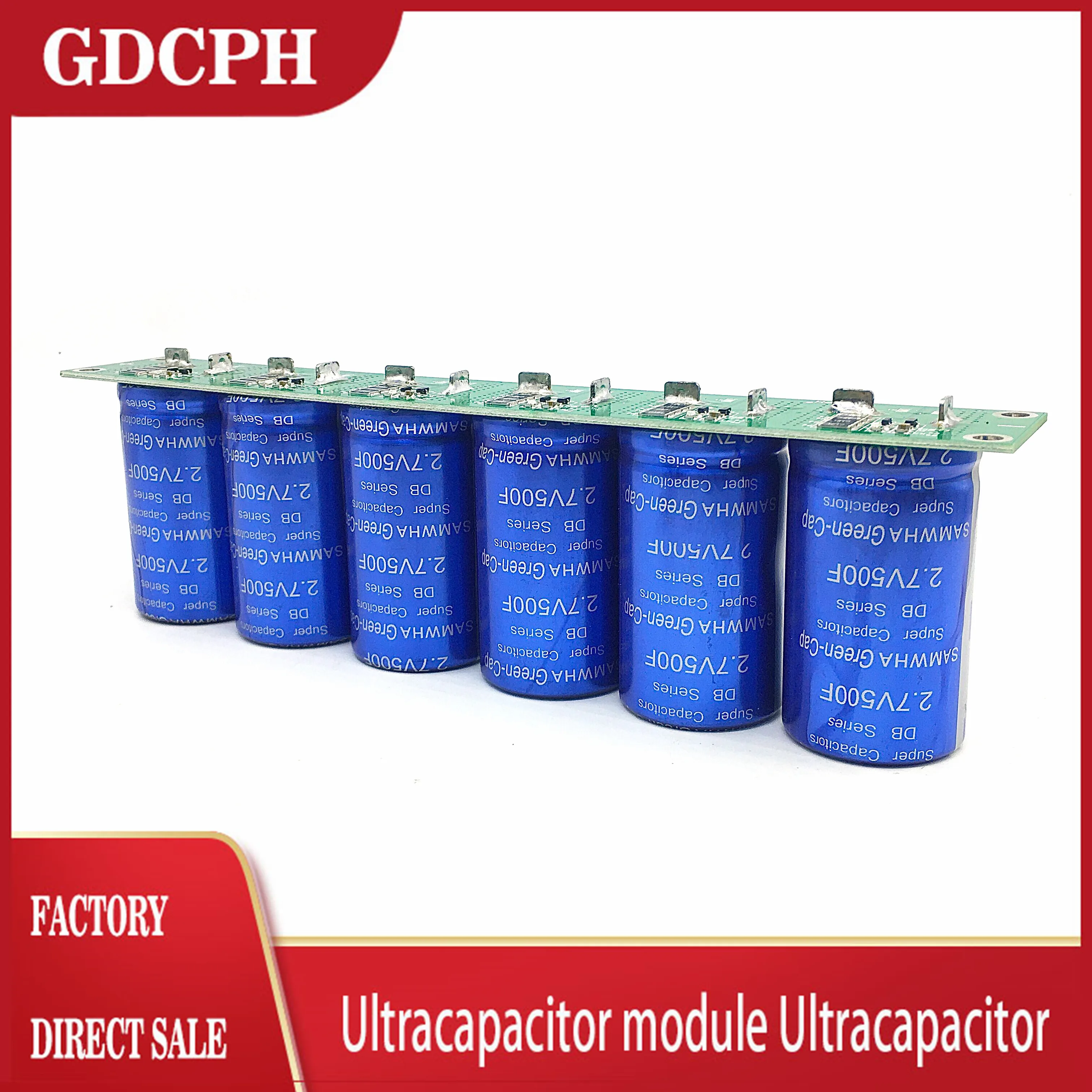 Super Fara Capacitor Automotive Electronic Rectifier 16V83F 2.7V500F Screw Hole Capacity Module | Электронные компоненты и