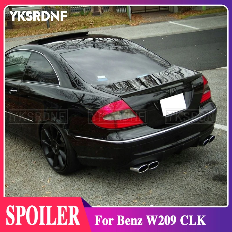 YKSRDNF Car Trunk Spoiler Carbon Fiber/FRP Auto Rear Trunk Wing Accessories Spoiler For Benz W209 CLK200 280 350 55 63
