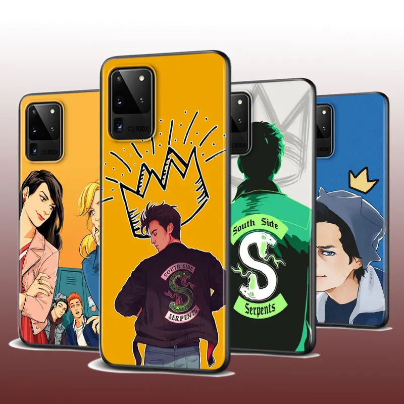 

For Samsung S22 S21 S20 FE Ultra Pro Lite S10 5G S10E S9 S8 S7 Plus Riverdale Season Shockproof Soft Black Phone Case