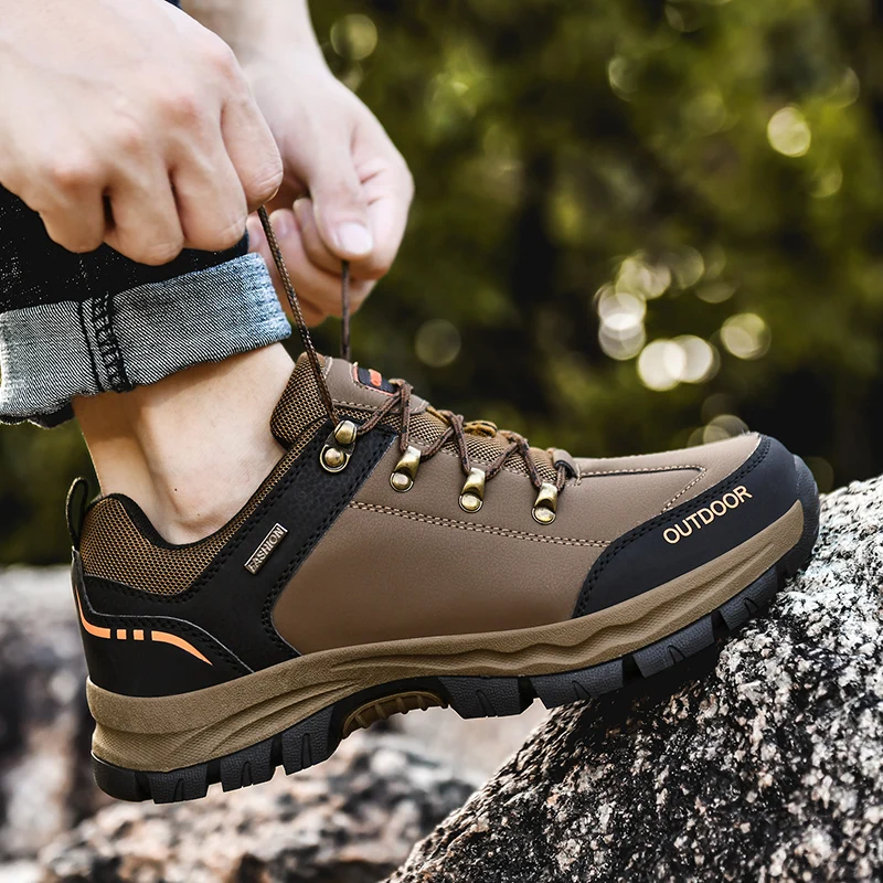 Big Size 48 Outdoor Sneakers Wear-resistant Hiking Shoes For Men Non-Slip Tactical Climbing Shoes Breathable Trekking Sneakers