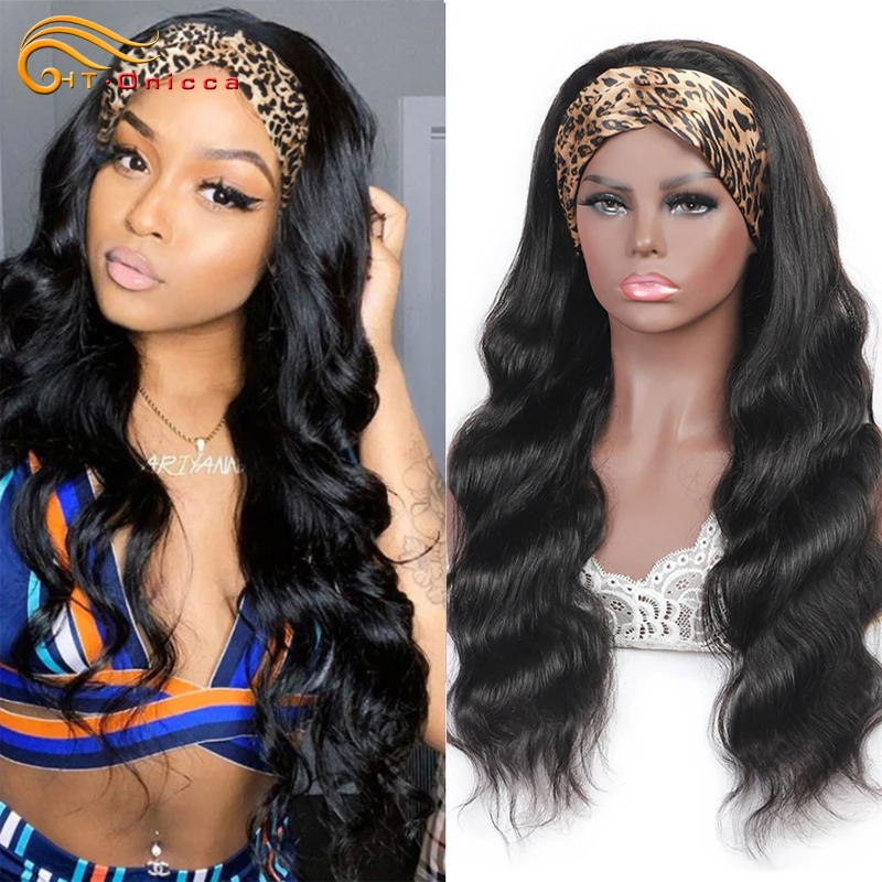 

Body Wave Headband Wig for Women Cheap Human Hair Brazilian Wigs Natural Color Full Machine Made 150% Density bodywave