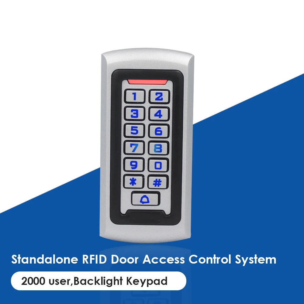 

2000 Users Standalone RFID Door Access Controller Silicone Keypad 26 Control System Output Access Card Proximity WG For 125KHz