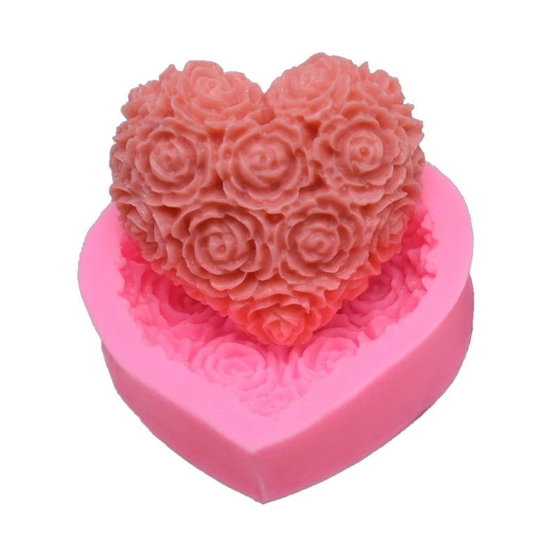 

DIY Wedding Candle Silicone Mold Aromatherapy Home Decoration Flower Handmade Candle Making Resin Mould