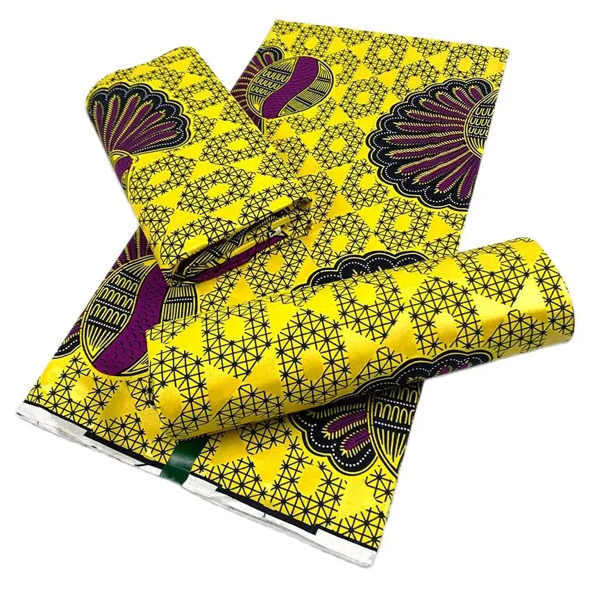 

New Style Ankara African Wax Fabrics Nigerian Wax Print High Quality Ghana Golded Wax For wedding 611