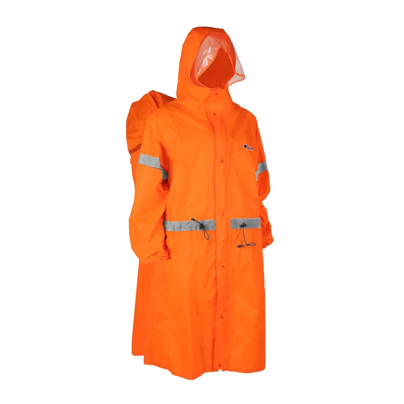Bluefield Unisex Reflective Outdoor Backpack Raincoat Rain Cover One-piece Rain Poncho Cape Jacket For Hiking Camping Cycling - Цвет: Orange