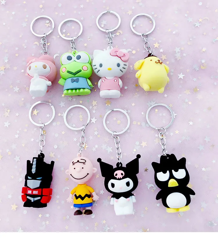 Мультфильм брелок Hello Kitty милый KT кот Единорог лягушка куклы брелоки Автомобильный Брелок Студенческая сумка брелок кулон творческие подарки