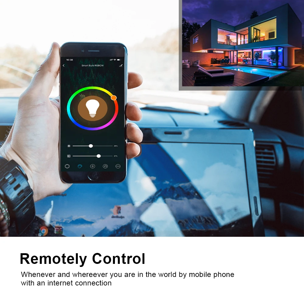 Умная лампа AVATTO GU10 с Wi-Fi светодиодная чашка RGB + WW CW 5 Вт таймером регулировки
