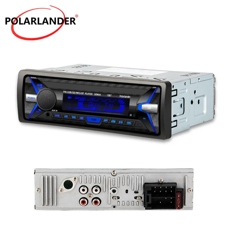 Автомобильное радио 1Din Bluetooth Aux-In RDS + 1 Din съемная панель стерео аудио mp3-плеер FM AM