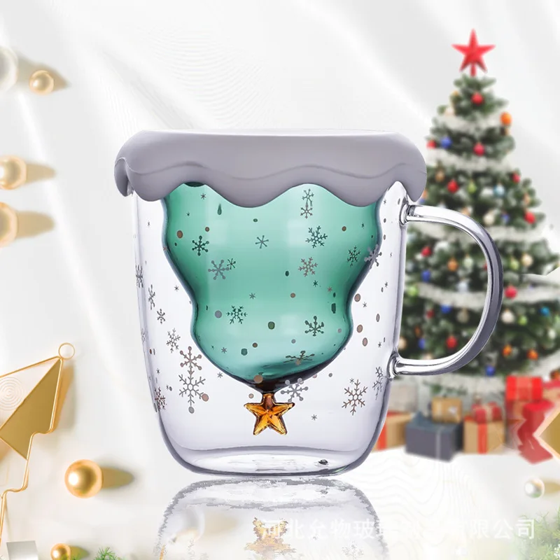 Новый продукт рождественское стекло Двухслойное пожелание 300 мл Термостойкое