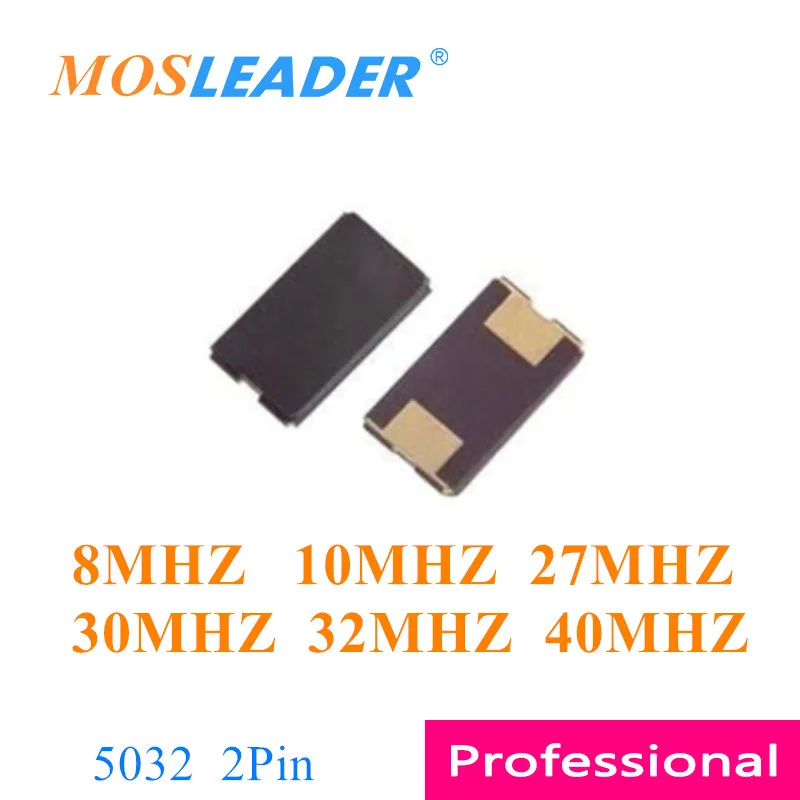 Пассивный кварцевый генератор, Mosleader, 1000 шт., 2P 5032, 8 МГц, 10 МГц, 27 МГц, 30 МГц, 32 МГц, 40 МГц, 5*3,2 мм, 8 м, 10 м, 27 м, 30 м, 32 м, 40 м, SMD