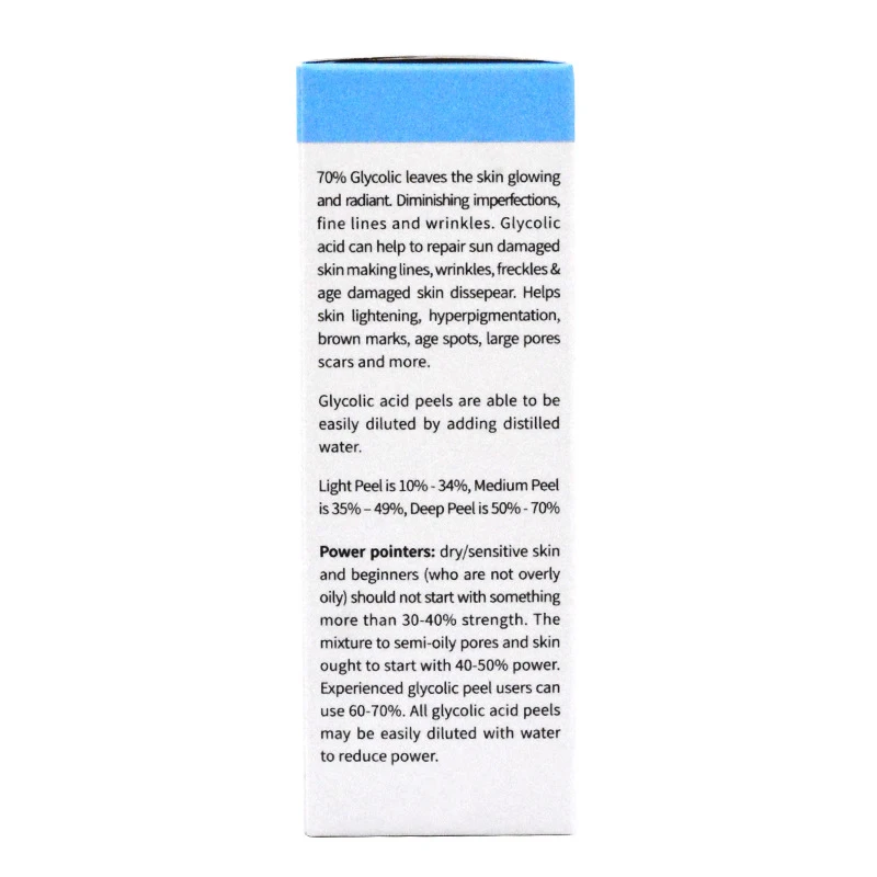 Очистка гликолевой кислоты 30% 70% сыворотка Восстанавливающий раствор сужение пор