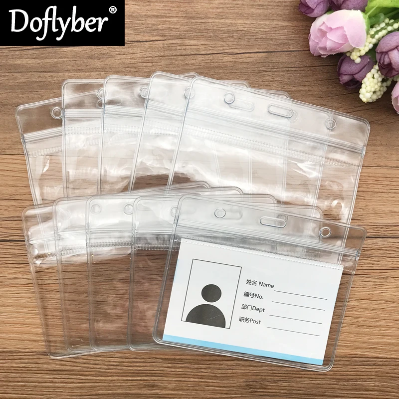5/10 шт. прозрачный Водонепроницаемый работы выставки ID держатель для карт