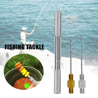 3pcs aluminium alloy fishing gear knot bait needle hole drill bits tackle set fishing gear