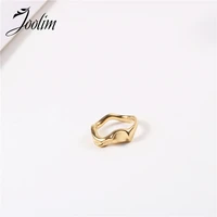 joolim high end pvd abstact special shape rings for women stainless steel jewelry wholesale