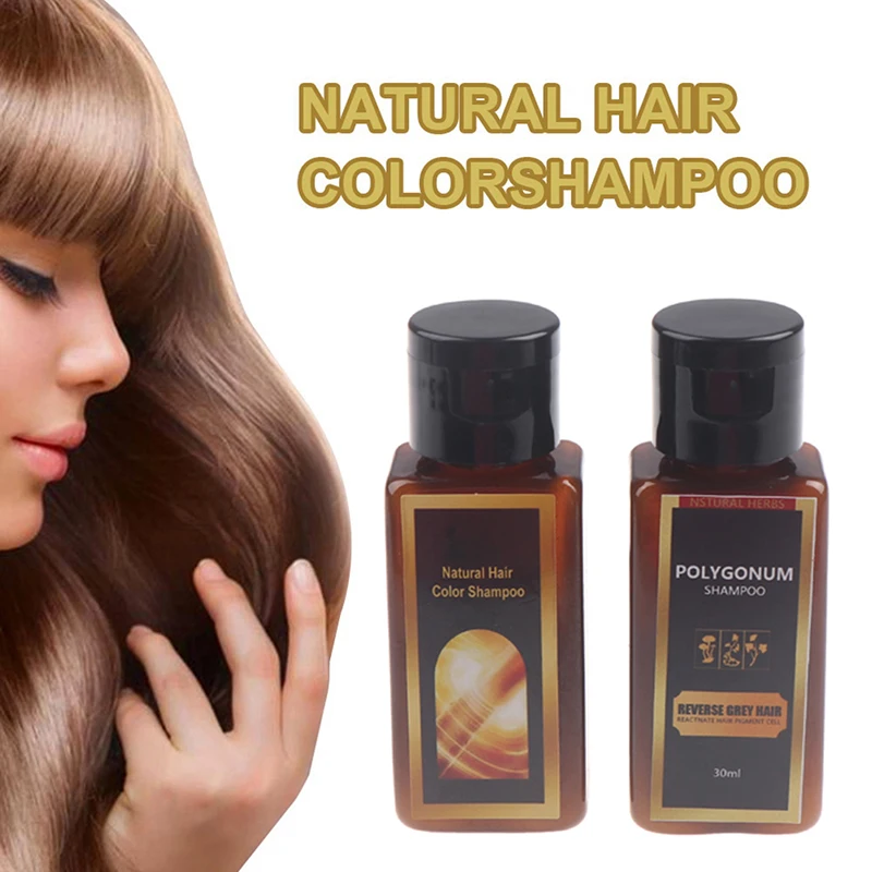 

Hair Shampoo Permanent Black Color Anti Gray Hair Treatment White Removal Natural Herbal Black Hair Shampoo Grey Reverse 30ml