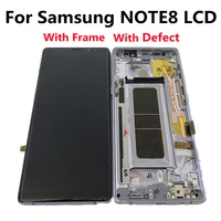 original super amoled note8 lcd with frame for samsung galaxy note 8 n950 n950f display touch screen digitizer with defect