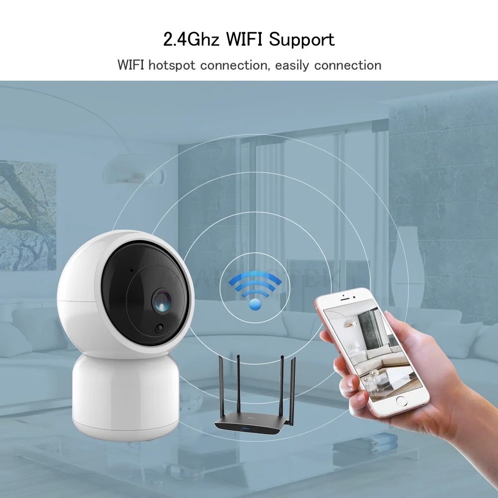 Домашняя IP камера безопасности WIFI двухсторонняя аудио видео видеонаблюдения