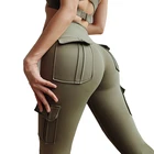 Леггинсы с высокой талией и карманами, леггинсы для тренировок в тренажерном зале, штаны для занятий йогой, спортивные женские леггинсы для фитнеса, сексуальные тренировочные штаны