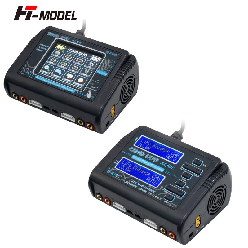 HTRC T240 C240 RC Зарядное устройство AC 150W DC 240W 10A двухканальный Lipo Батарея баланс Dis для