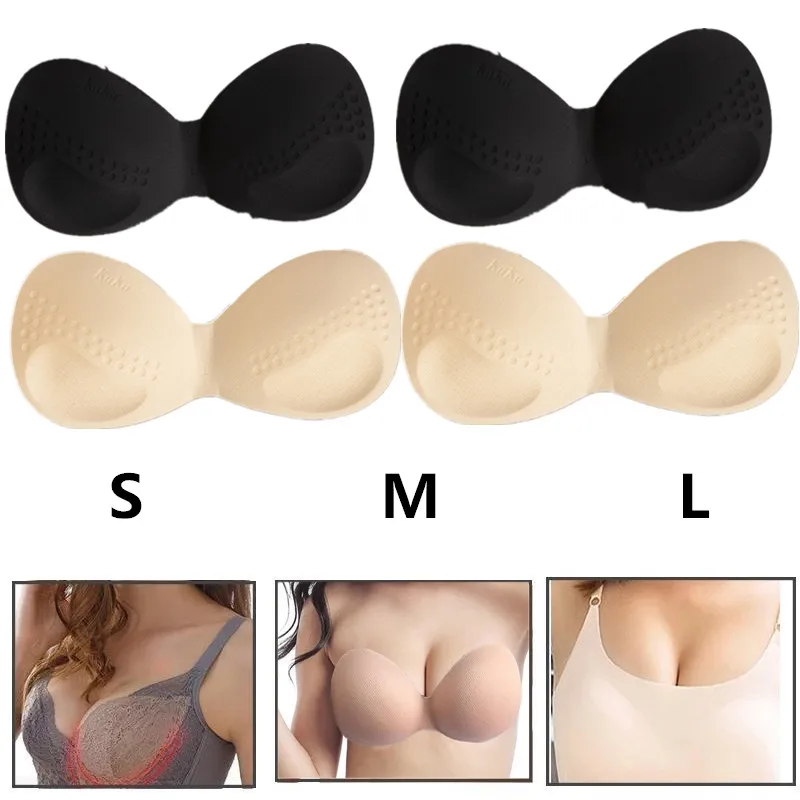 

Soft Elastic Chest Pad Vest Women Body-fitted Latex Lift Cup Intimates Accessories Insert Bra Padding Accessories