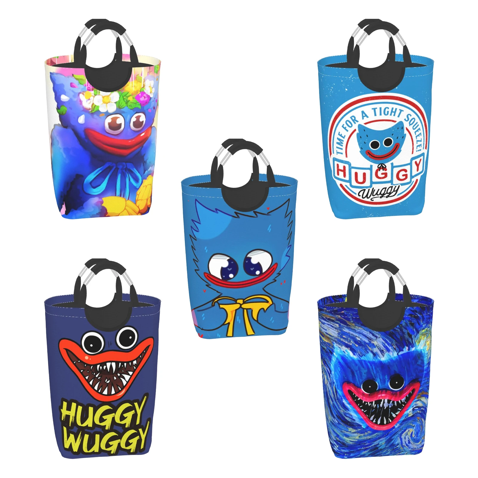 

Отдельностоящая корзина для белья Huggy Wuggy с ручкой, корзины для белья, одежда, игрушки