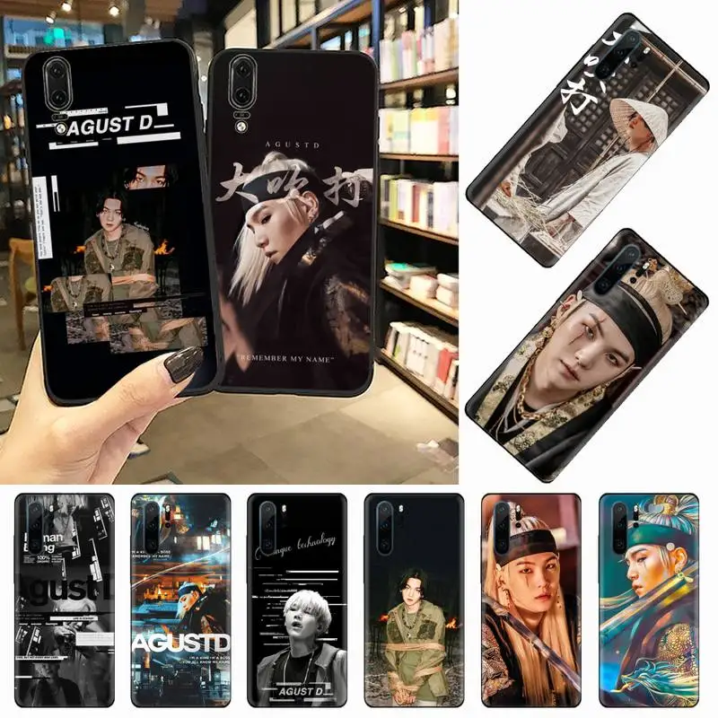 

Agust D suga kpop song Phone Case For Huawei honor Mate 10 20 30 40 i 9 8 pro x Lite P smart 2019 nova 5t