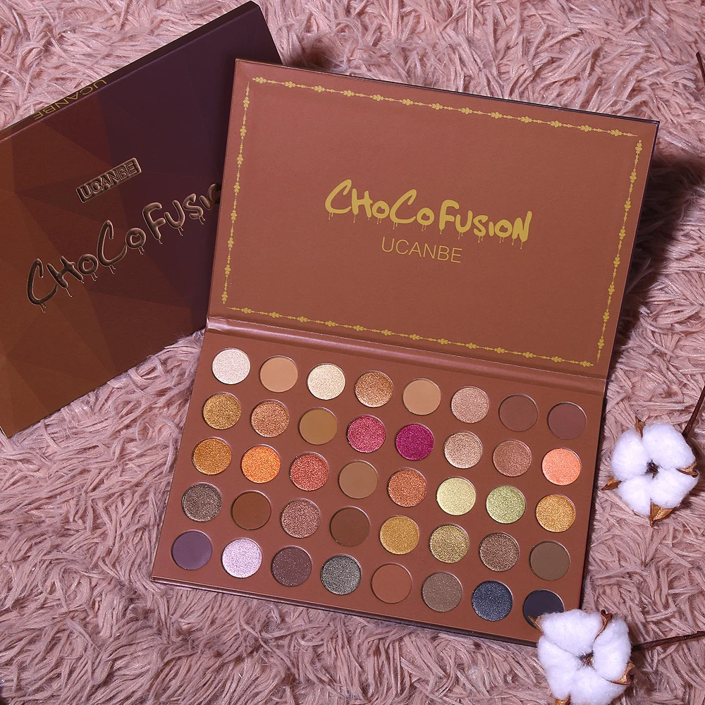UCANBE Makeup 40 Colors Bronzer Artist Eye Shadow Palette Matte Shimmer Metallic Eyeshadow Pressed Glitter Pigmented Powder |
