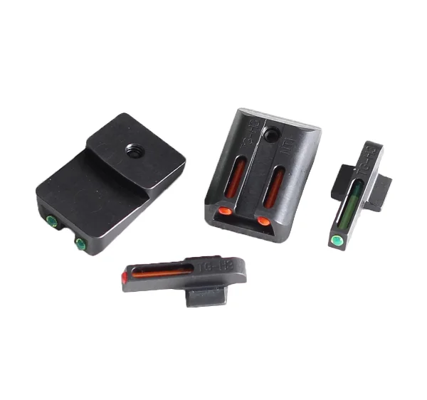 

The mlok OPTICS Real Red green Fiber Optic Front Rear Handgun Sight Set Fits Real Fiber Optic Front For 1911
