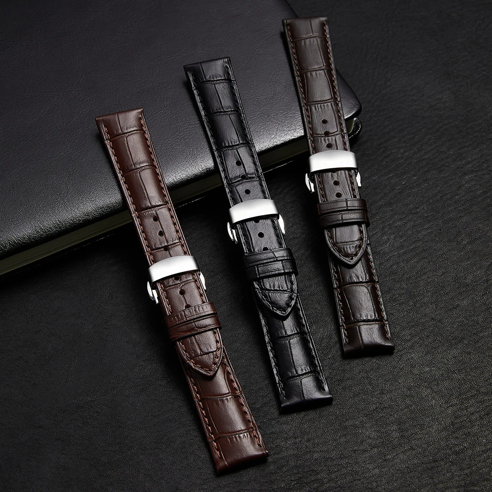 CHIMAERA 14 -18mm 19mm 20mm 21mm 22mm 24mm Genuine Leather Alligator Watch Band Strap  for Tissot for Casio Diesel for Watchband