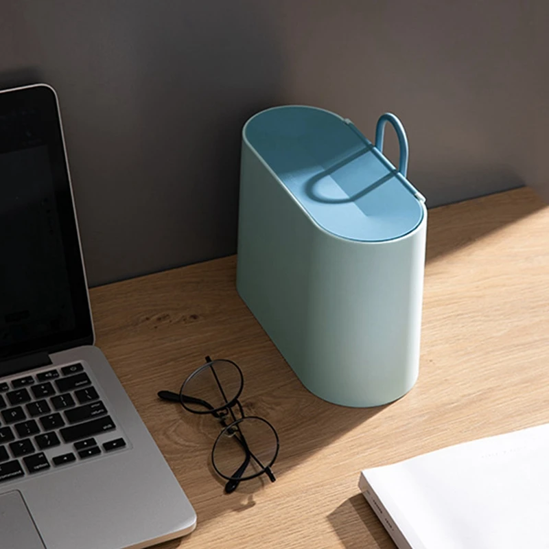 

Mini Desktop Multifunctional Trash Can Household Cleaning Tools Small Rubbish Garbage Can with Lid