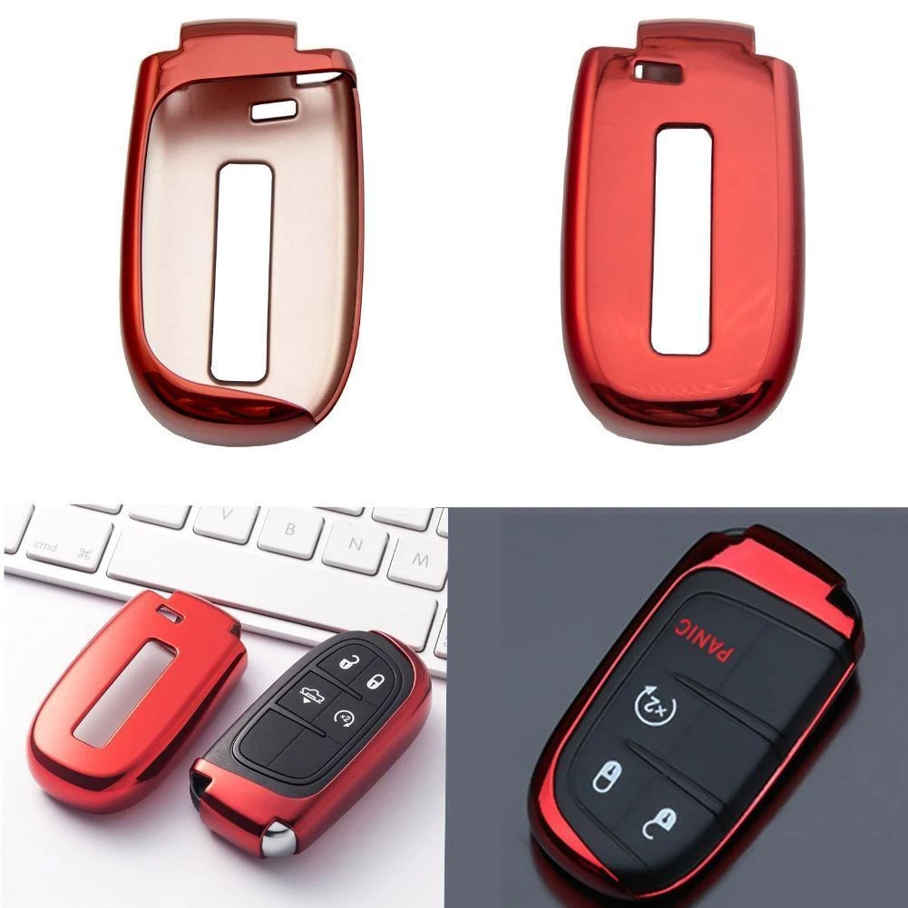 1 шт. глянцевый красный дистанционный умный чехол для ключей FOB мягкий подходит