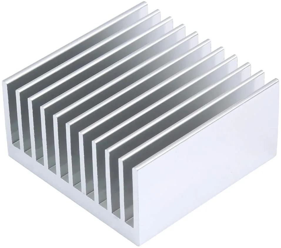 

5pcs 40x40x20mm Silver Aluminium Heat Sink Cooling Fin Radiator Heatsink 2.4 Mm/0.09 Inch 204 Grams Radiator