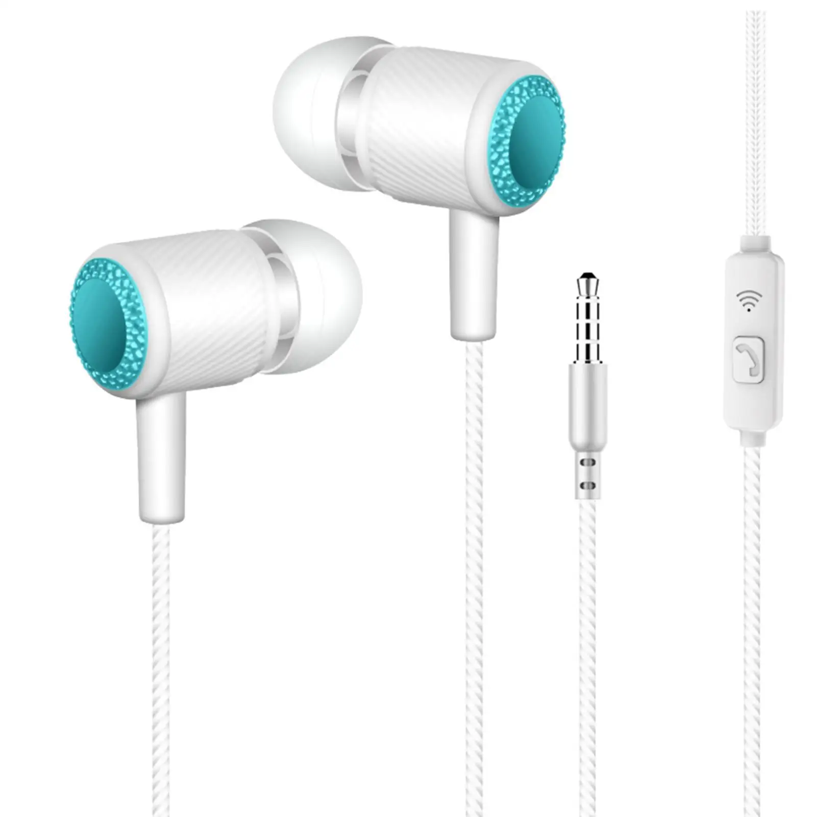 

Bluelans Universal 3.5mm In-Ear Stereo Heavy Bass Earbud Earphone With Mic for iPhone for xiaomi for huawei Mobile Phone MP3 MP4