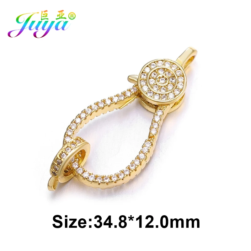 Gold Juya DIY застежки для ювелирных изделий, принадлежности, Застежка ручной работы, застежка для лобстера, аксессуары для роскошного рукоделия, бисероплетение, изготовление ювелирных изделий - Цвет: Gold