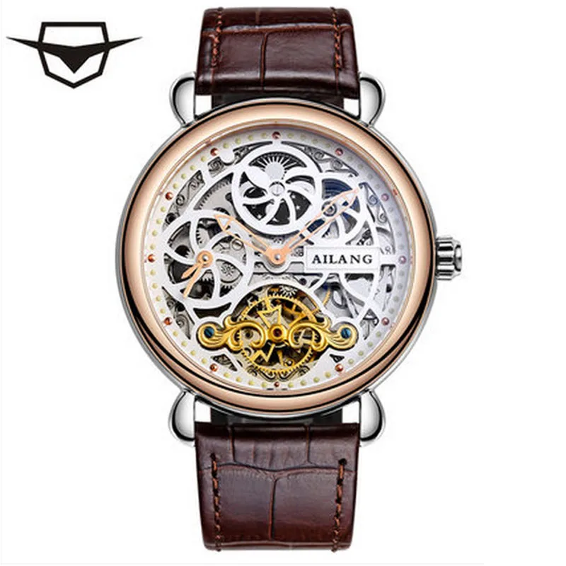 

AILANG new sport watch Original gold watch men's watch top brand luxury Montre Homme clock men automatically hollow out watch