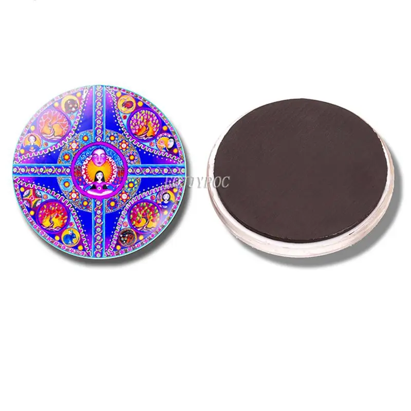 Мандала магнит на холодильник datura магниты стеклянный кабошон доска для