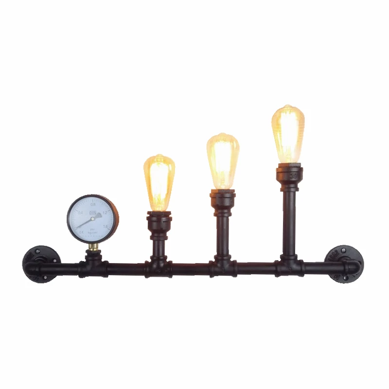 Настенный светильник с 3 головками старинный прибор для освещения Эдисона из