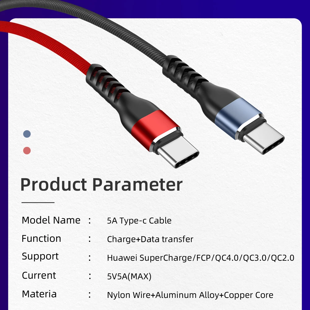 2M Micro USB Type C Cable for Xiaomi Redmi K20 Pro 5A Fast Data Samsung S8 S9 S10 Huawei P30 Super Charge Cord | Мобильные телефоны