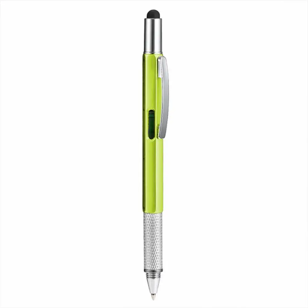 

Stylus Pen Multifunction Portable Scale Level PC Fashion Capacitive 6 in 1 Silver for Ipad