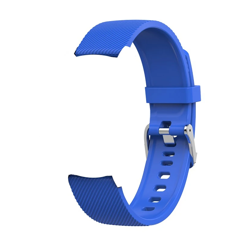 Blue silicone LEMDIOE умные аксессуары для 22 мм Смарт-часы сменный ремешок L7 L9 DT зарядка из нержавеющей стали Силикагель кожаный ремешок - Цвет: Blue silicone